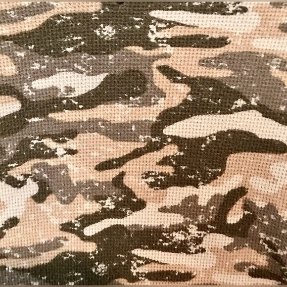 Op Ocean Pacific Womens Jr. 7/9 Lace Floral & Camo Long Sleeve Waffle Knit Tops - Picture 3 of 7